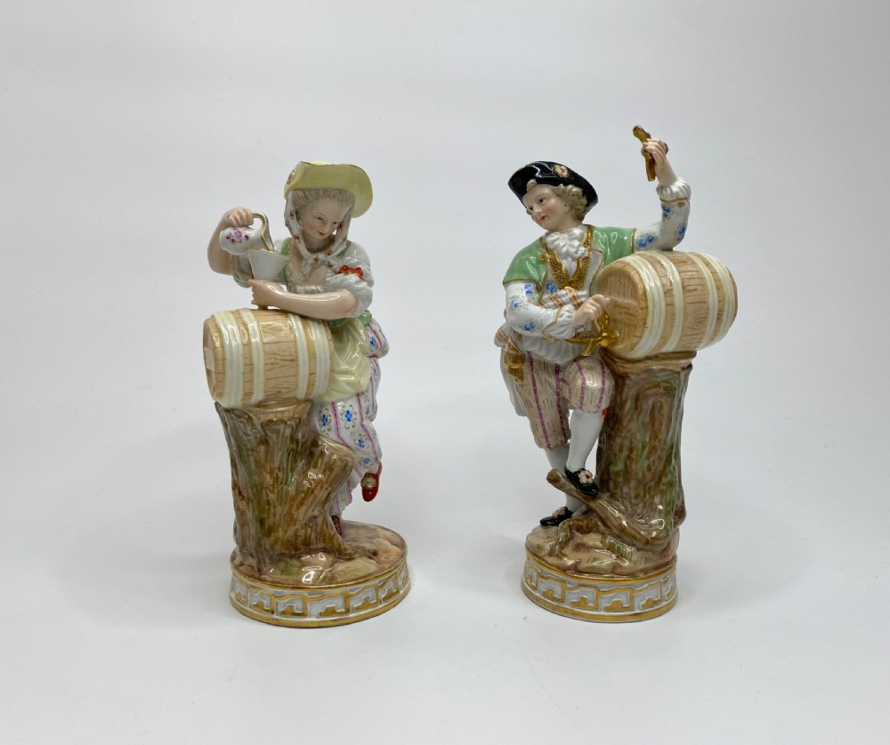 Meissen porcelain Vintner & Companion, c. 1870.