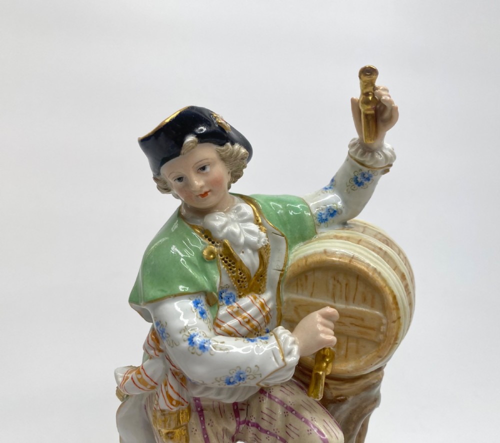 Meissen porcelain Vintner & Companion, c. 1870. View VI