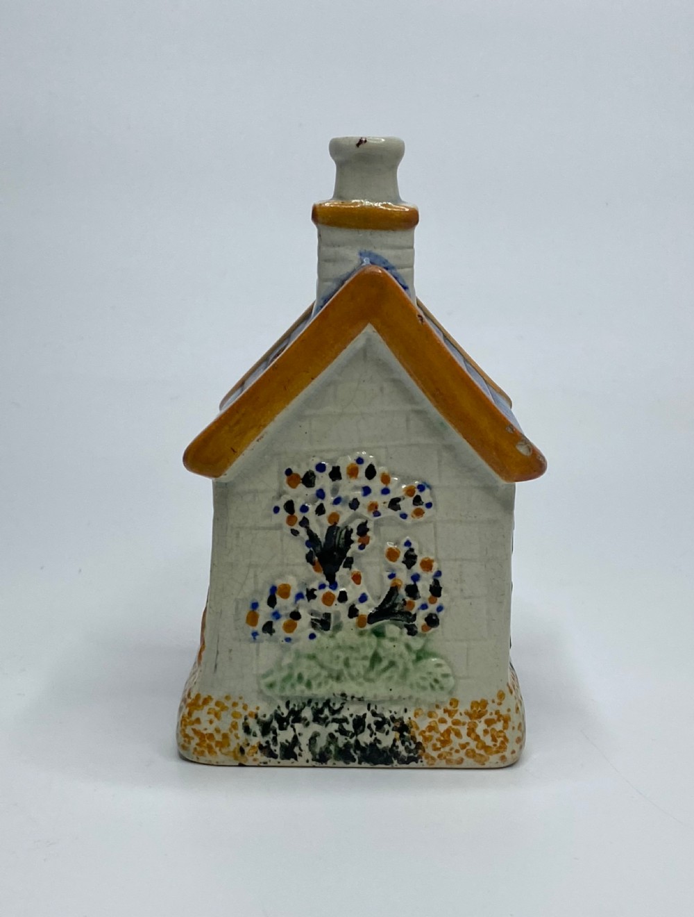 Prattware cottage money box, Yorkshire Potteries, c. 1830. View II