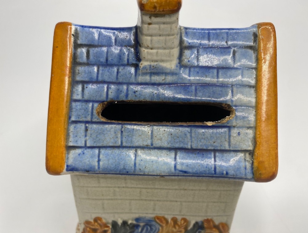 Prattware cottage money box, Yorkshire Potteries, c. 1830. View IX