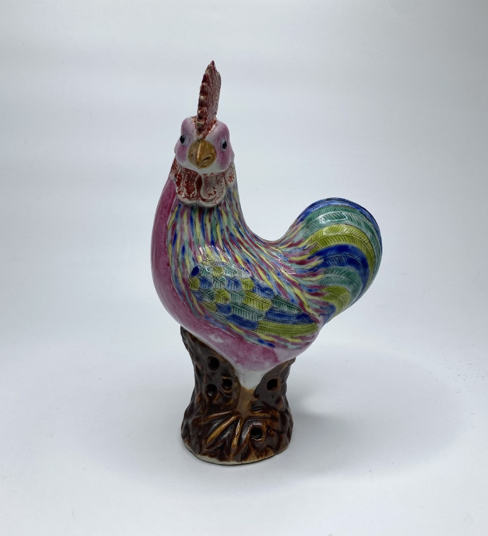Two Chinese porcelain cockerels, c. 1890, Qing Dynasty. View VIII