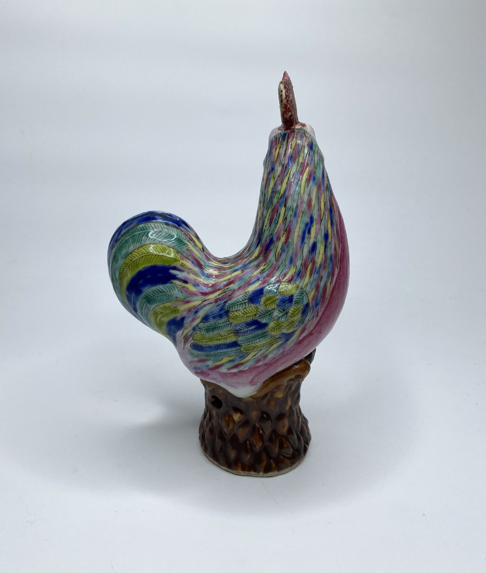 Two Chinese porcelain cockerels, c. 1890, Qing Dynasty. View XI