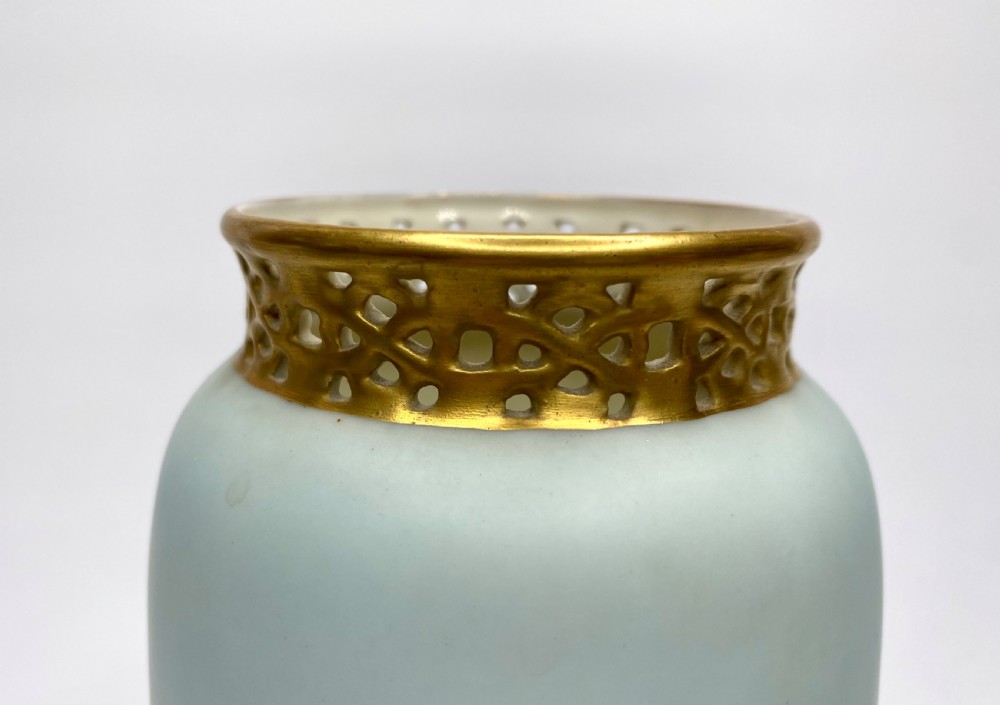 Royal Worcester vase. Storks, George Johnson, d. 1919. View VIII