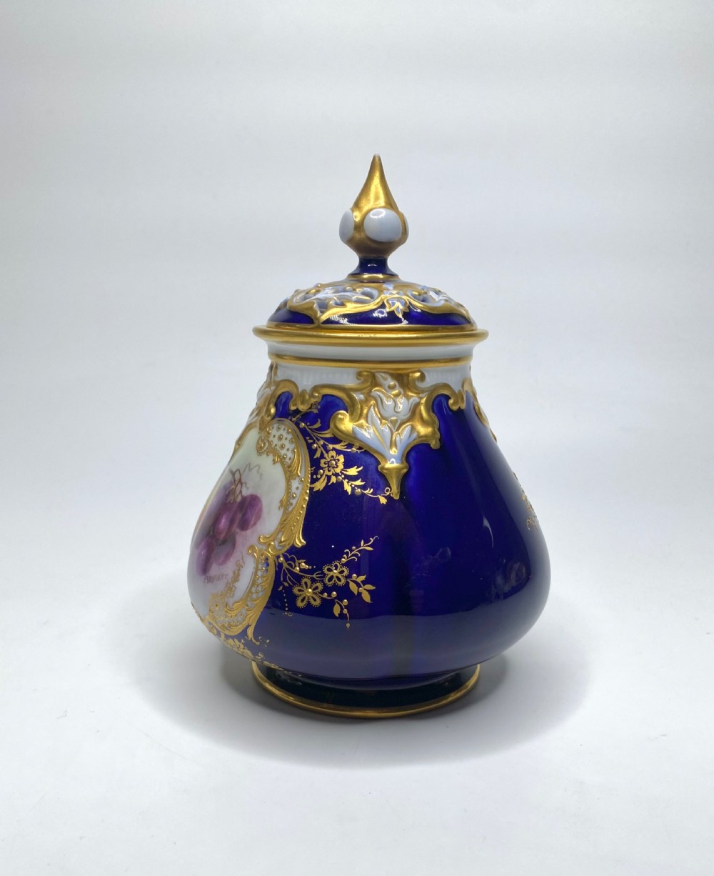 Royal Worcester pot pourri. Fruit. Richard Sebright, d. 1913. View IV