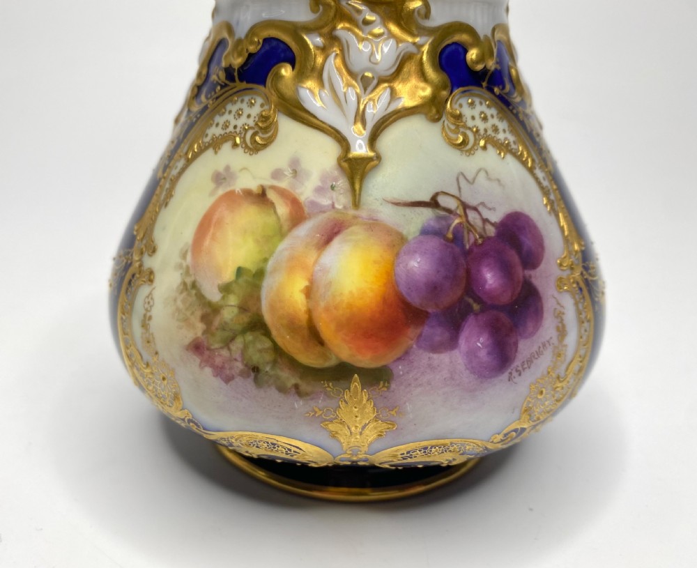 Royal Worcester pot pourri. Fruit. Richard Sebright, d. 1913. View V