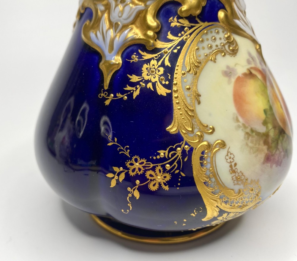 Royal Worcester pot pourri. Fruit. Richard Sebright, d. 1913. View VII