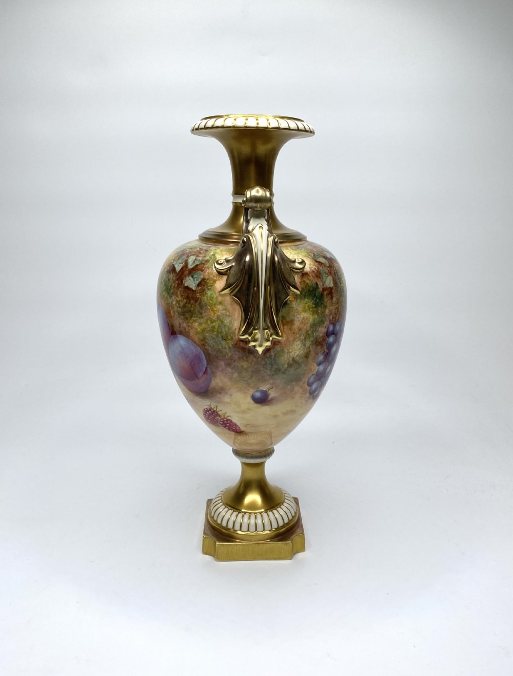 Royal Worcester vase. Fruit, John Freeman. View II