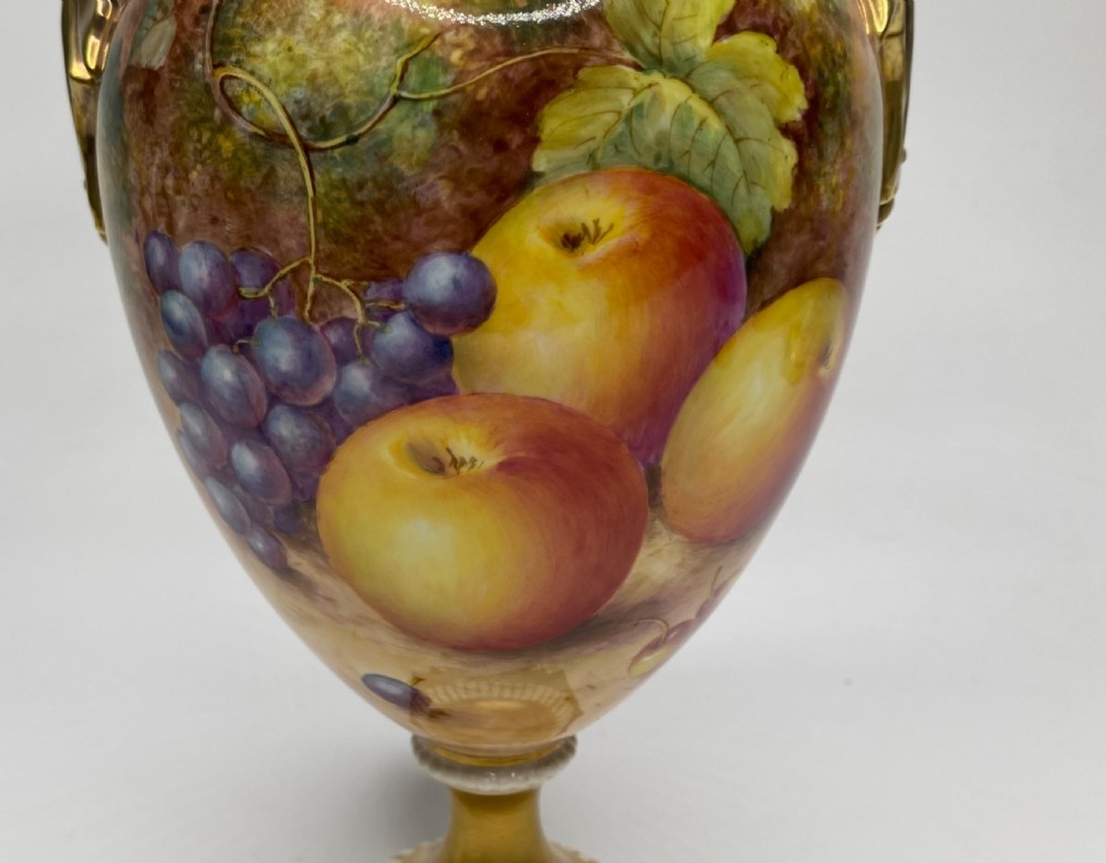 Royal Worcester vase. Fruit, John Freeman. View IV