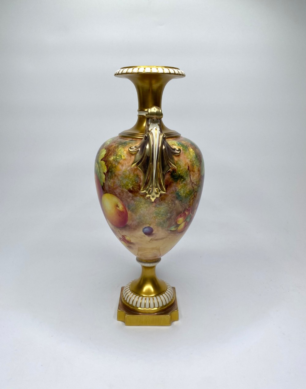 Royal Worcester vase. Fruit, John Freeman. View VI