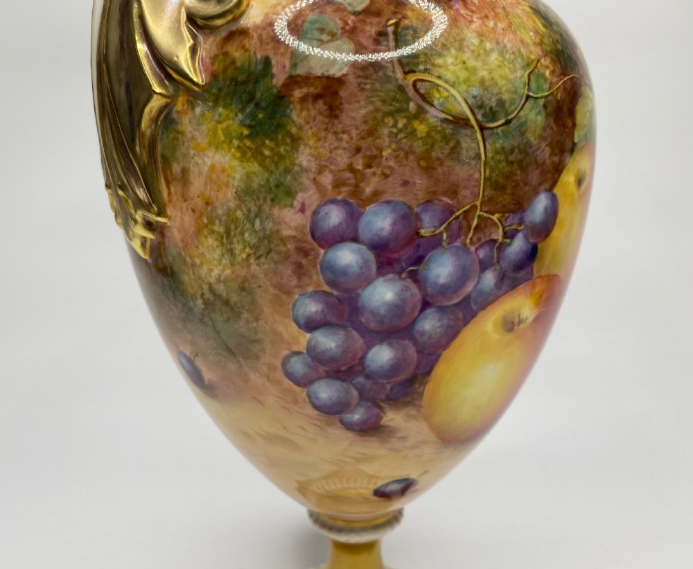 Royal Worcester vase. Fruit, John Freeman. View VII