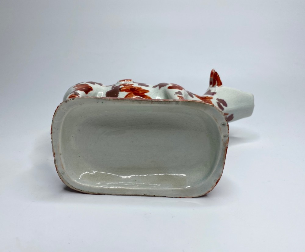 Staffordshire lustre pottery cow creamer, c. 1830. View VI