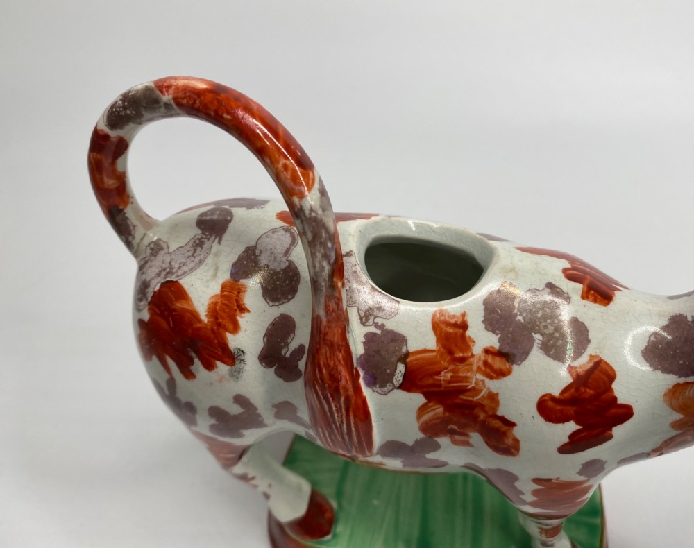 Staffordshire lustre pottery cow creamer, c. 1830. View VII