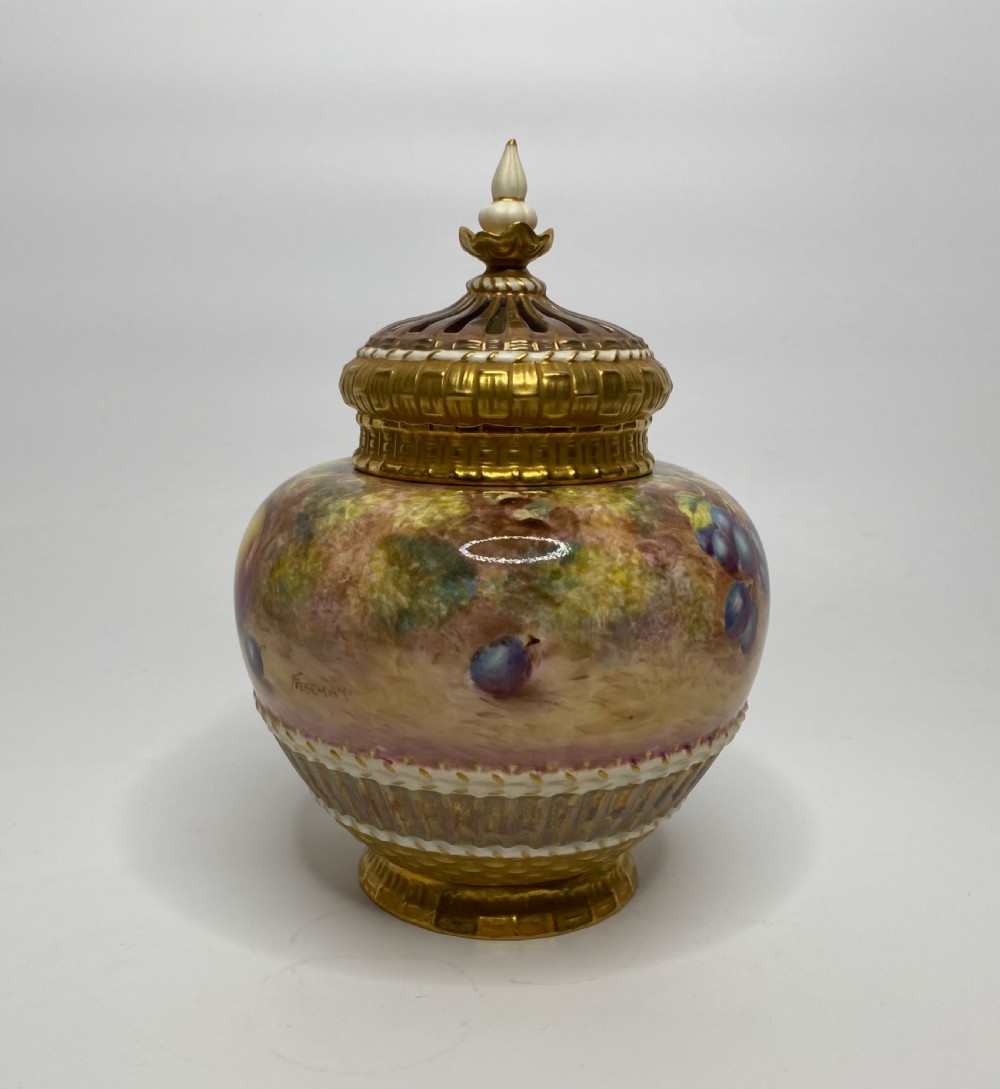 Royal Worcester pot pourri, John Freeman, c. 1960. View III