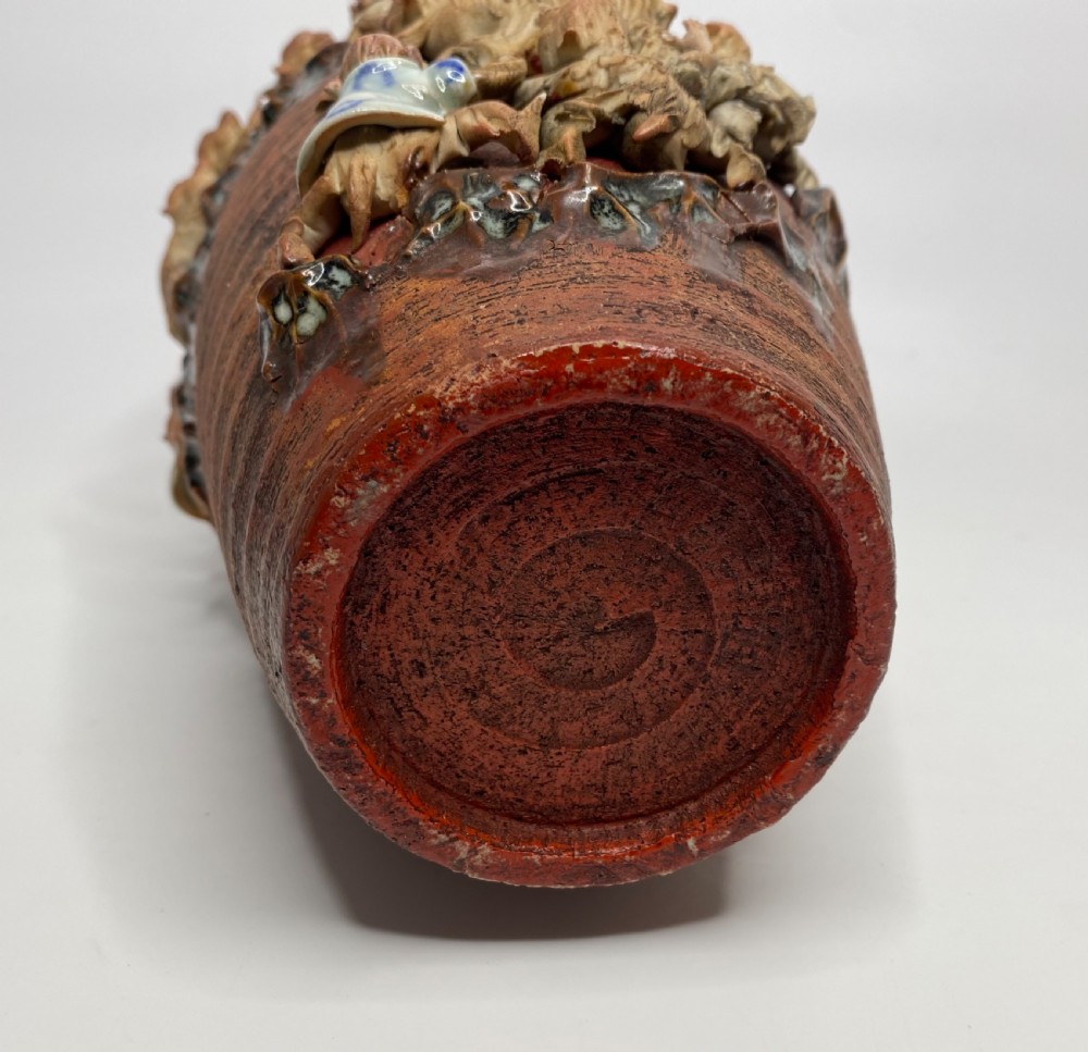 Sumidagawa pottery vase, Ban-Ni, Meiji Period. View XIII