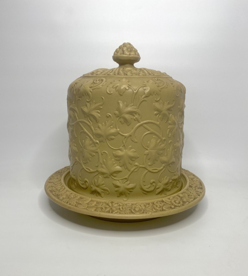 Drabware Stilton cheese dome & stand, c. 1840.