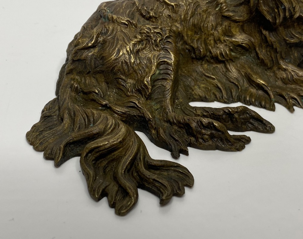 Bronze study of a recumbent Spaniel, c. 1840. View VIII