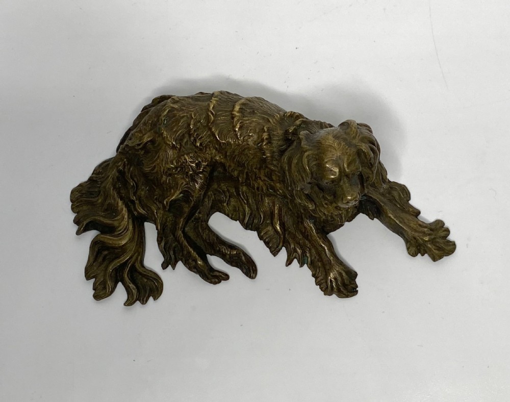 Bronze study of a recumbent Spaniel, c. 1840. View IX