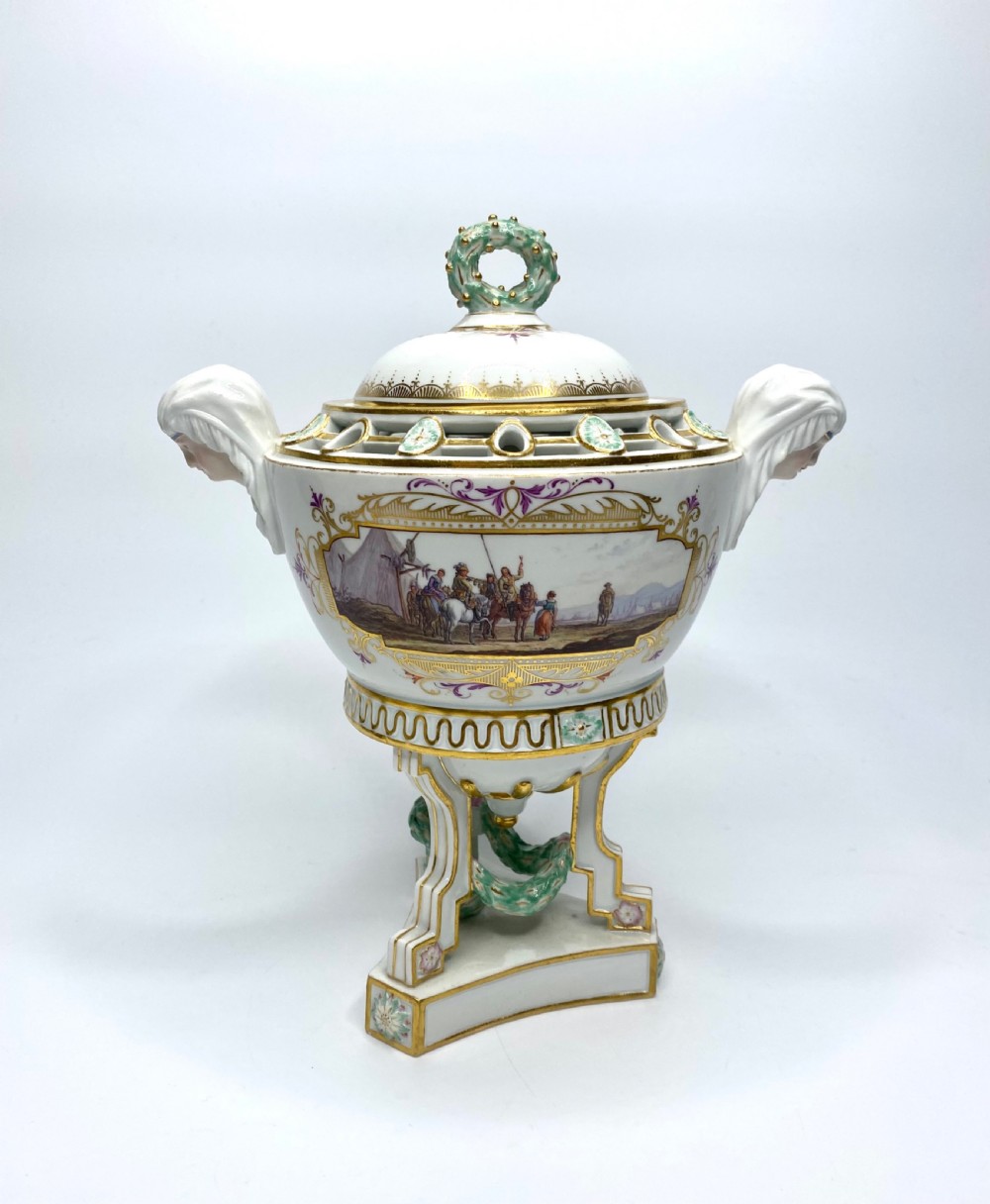 Pair Meissen pot pourri & covers, c. 1870. View XIII