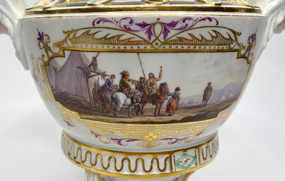 Pair Meissen pot pourri & covers, c. 1870. View XIV