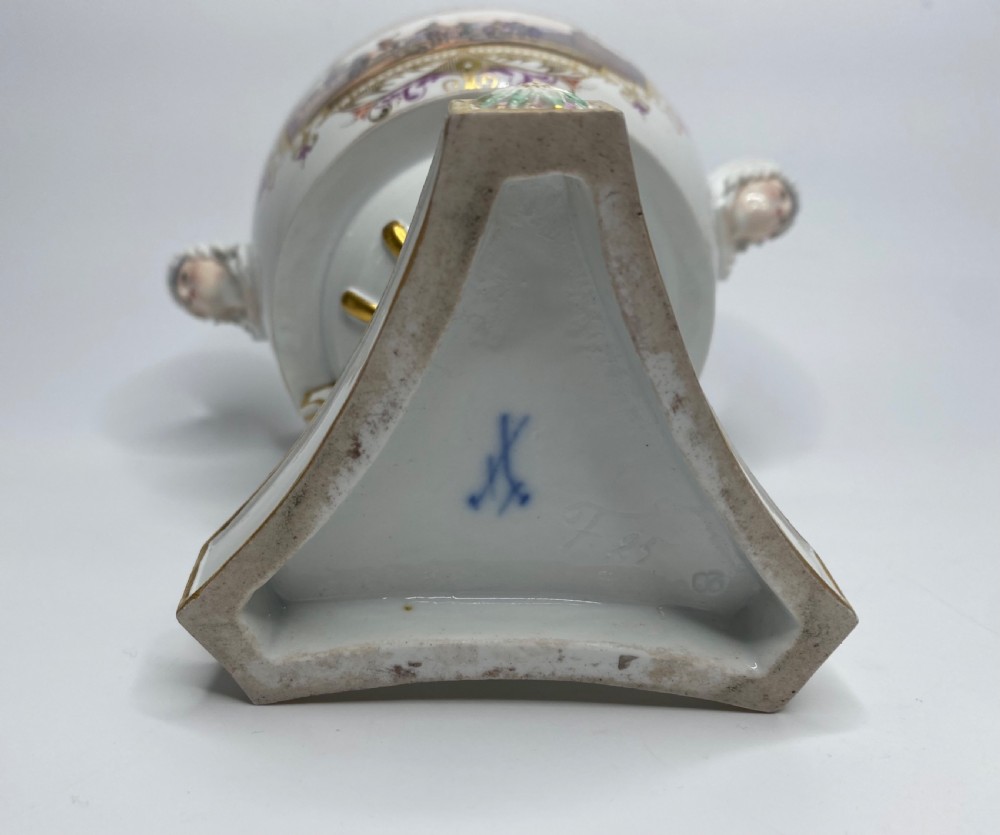Pair Meissen pot pourri & covers, c. 1870. View XVII