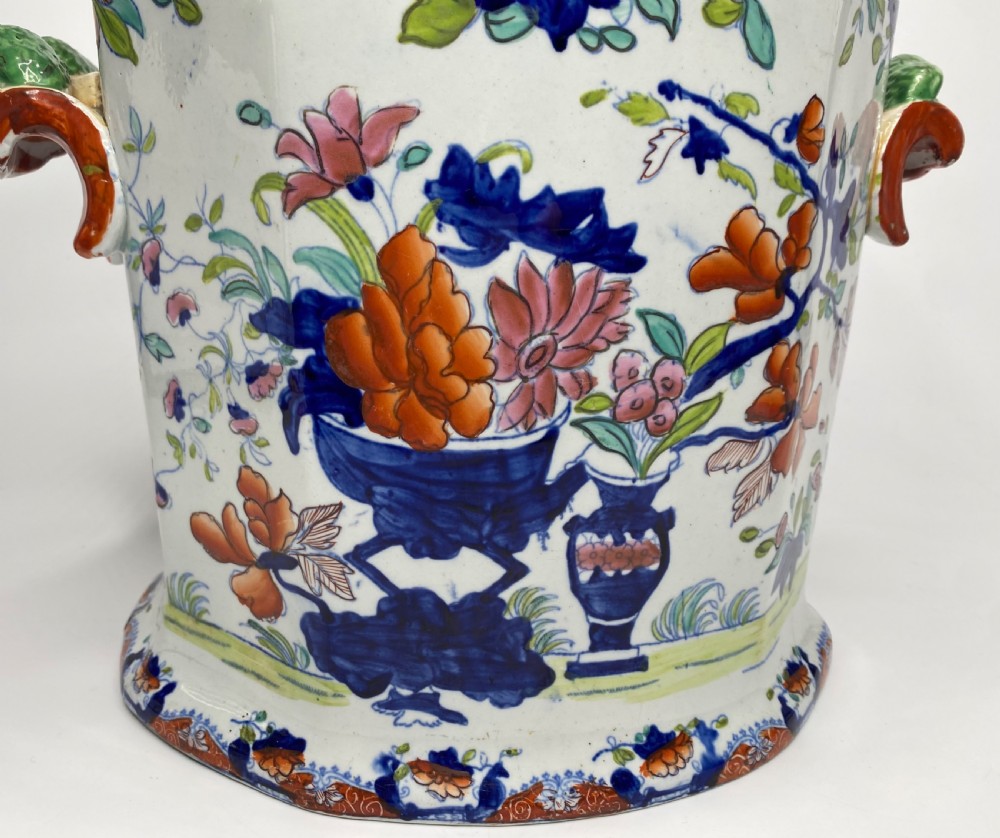 Masons Ironstone bread crock & cover, c. 1815. View V