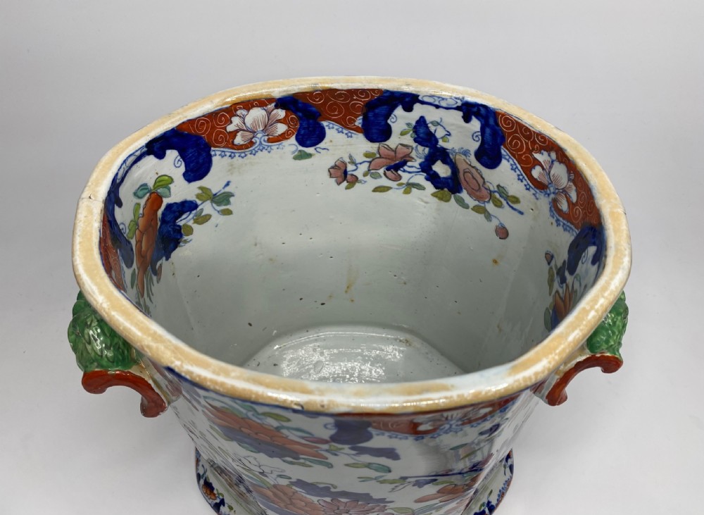 Masons Ironstone bread crock & cover, c. 1815. View VII