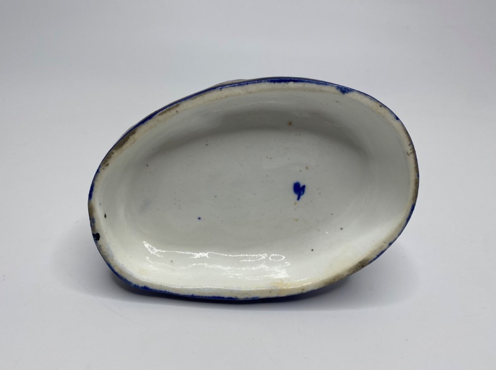 Staffordshire pottery seated Hound, c. 1840. View VI