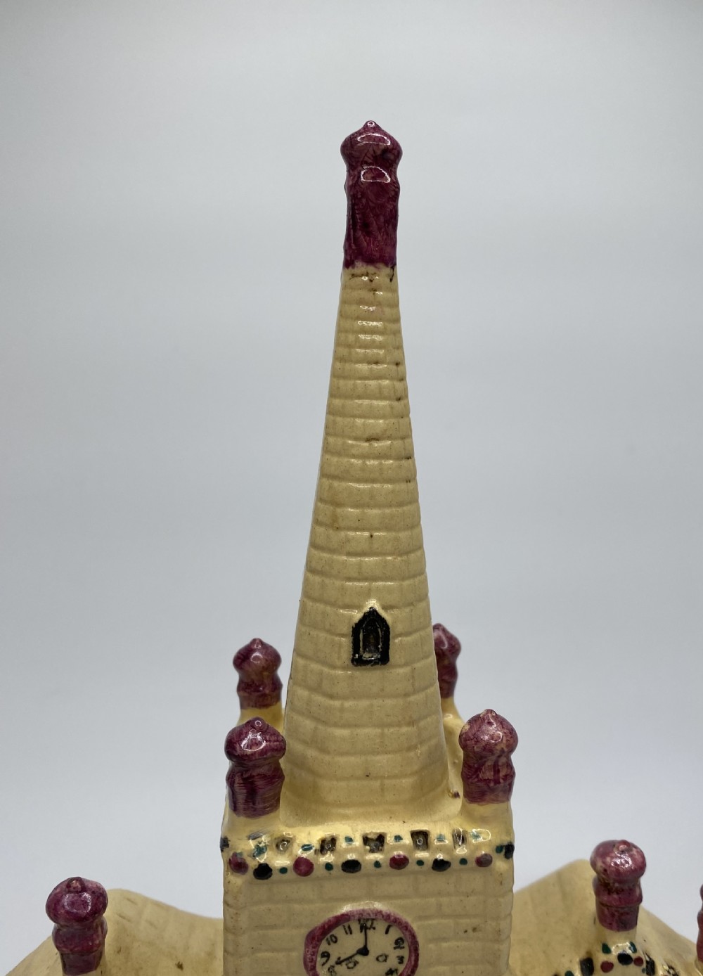 English pottery Prattware Gothic Chapel, c. 1830. View V