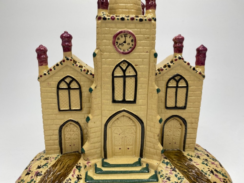 English pottery Prattware Gothic Chapel, c. 1830. View VI