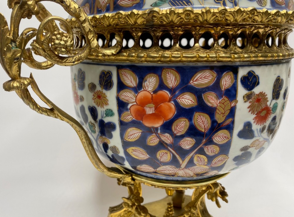 Japanese Imari ormolu mounted bowl & cover, c. 1700. Edo Period. View VII