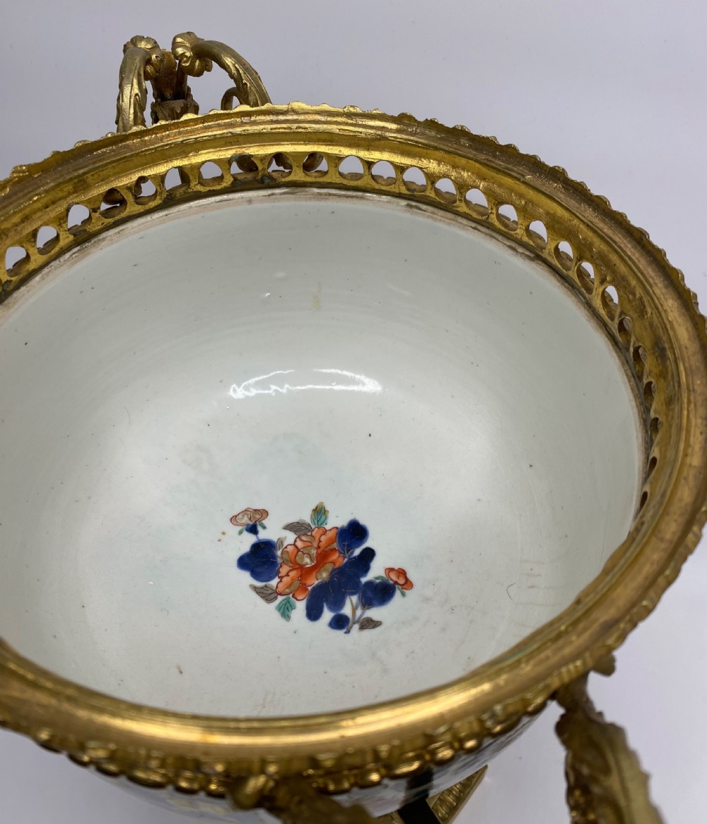 Japanese Imari ormolu mounted bowl & cover, c. 1700. Edo Period. View VIII