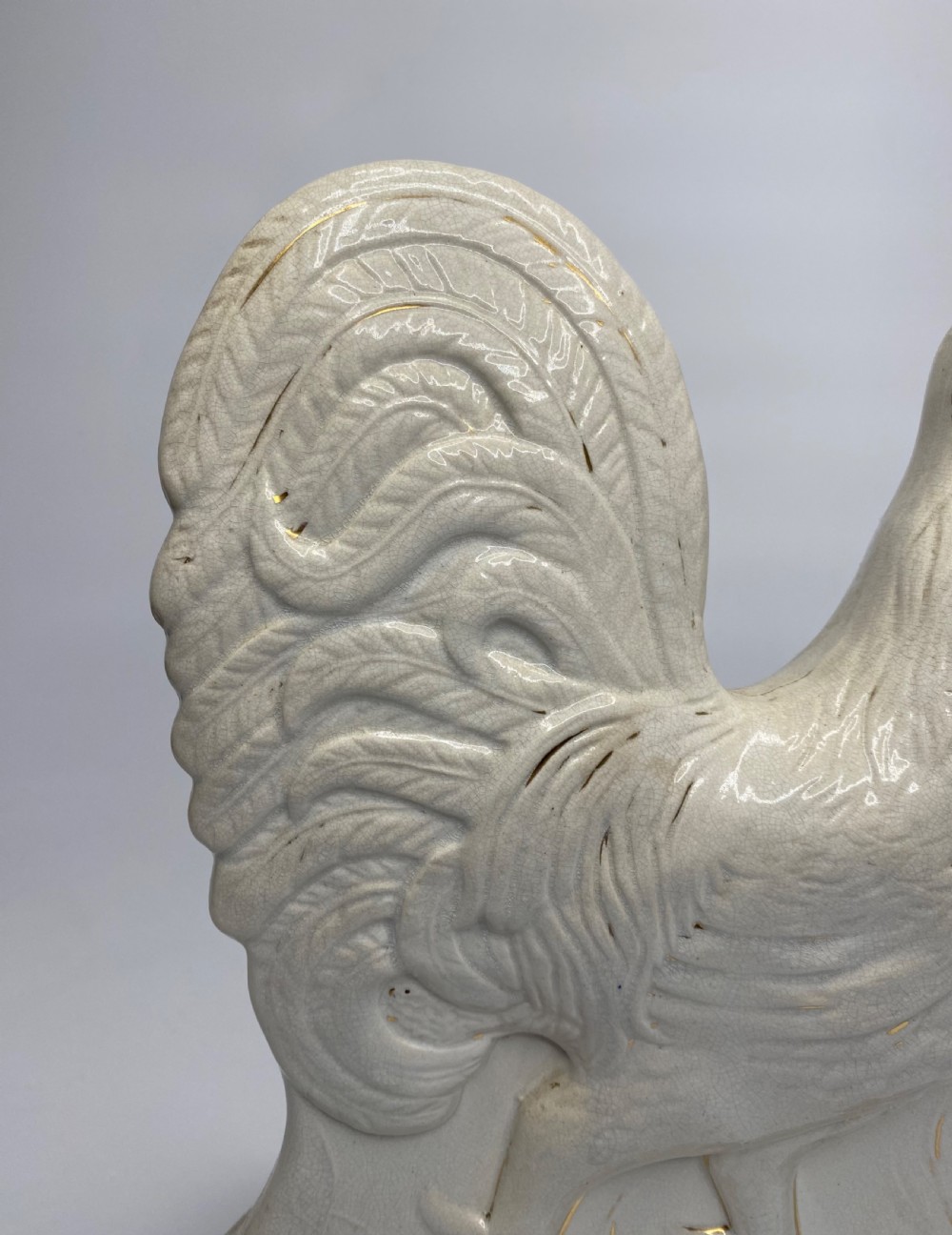 Pair of Staffordshire pottery cockerels, c. 1870. View IV