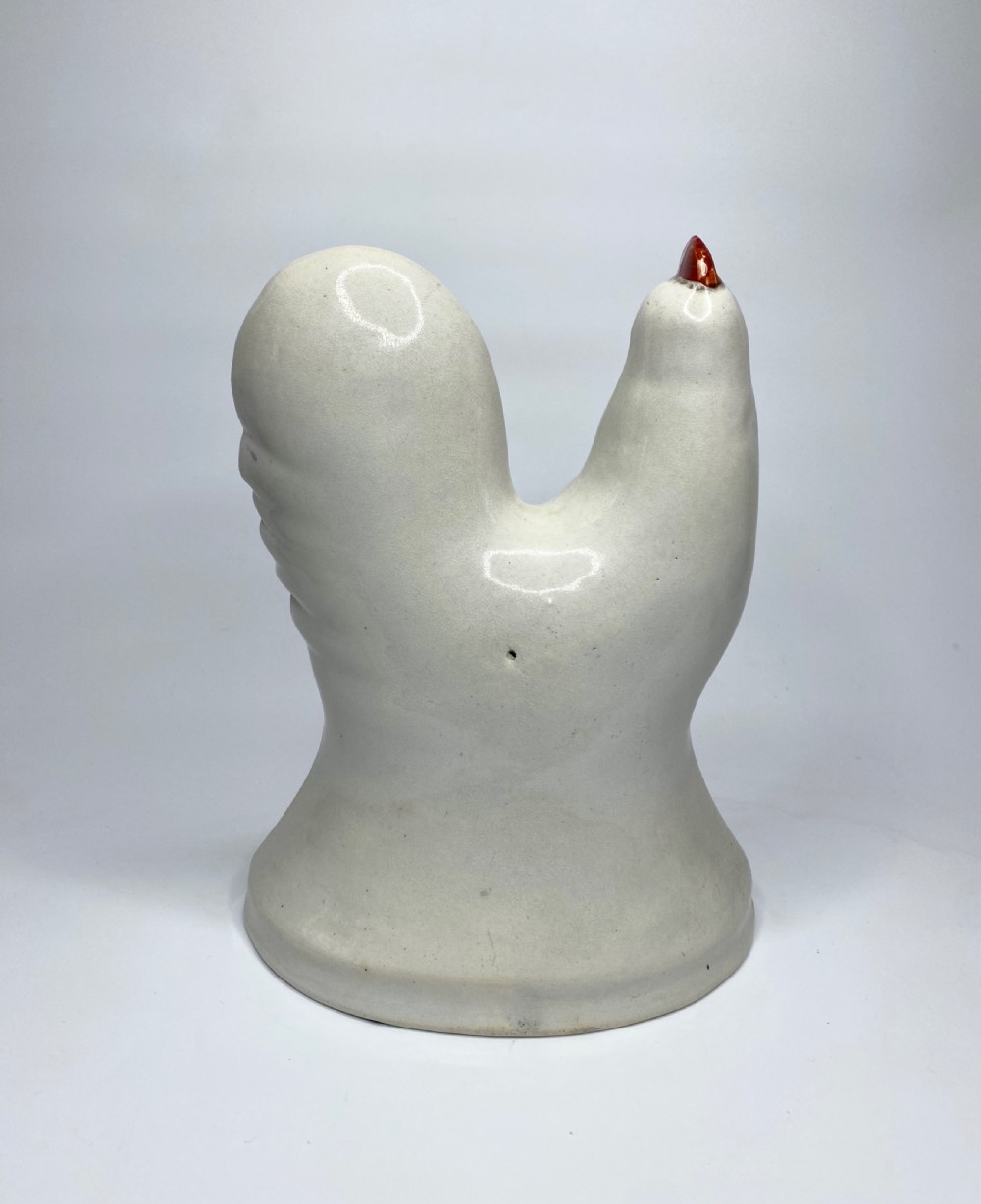 Pair of Staffordshire pottery cockerels, c. 1870. View X