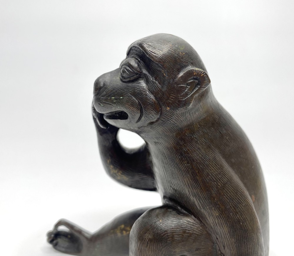 Chinese bronze Monkey, 17th C. Ming Dynasty. View V