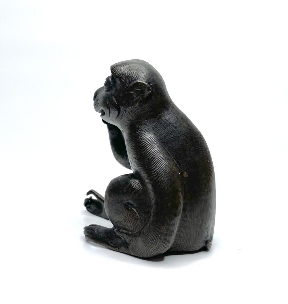Chinese bronze Monkey, 17th C. Ming Dynasty. View XI