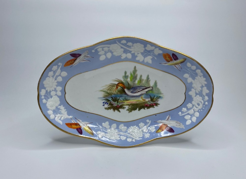 Spode ornithological dish, c. 1820.