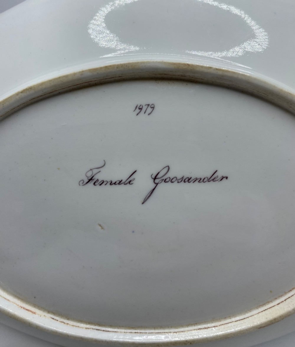 Spode ornithological dish, c. 1820. View X