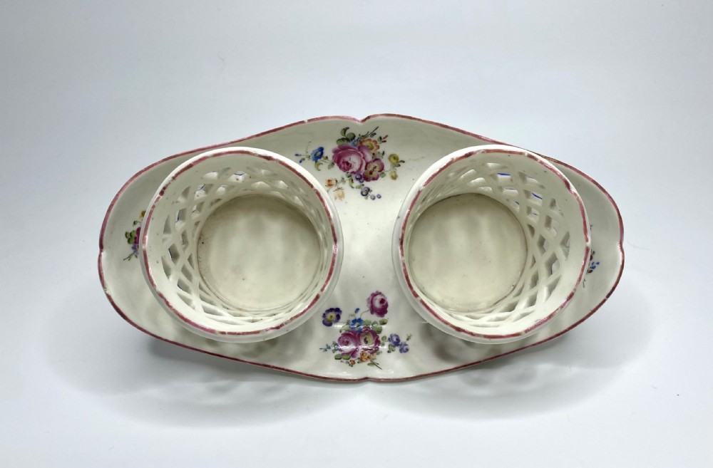 Mennecy porcelain cruet stand, c. 1755. View II
