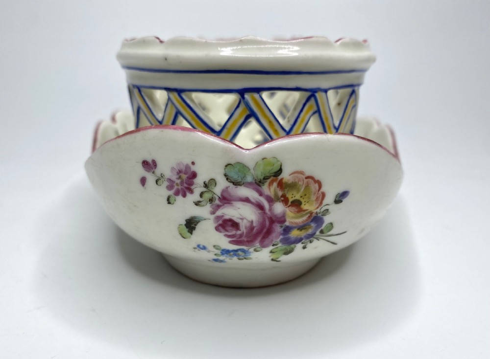 Mennecy porcelain cruet stand, c. 1755. View X