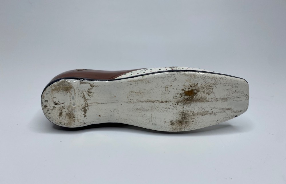 Scottish pottery shoe inkwell, c. 1830. View IV