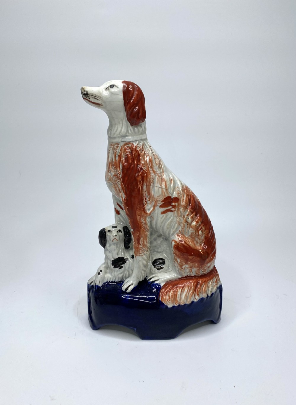 Pair Staffordshire Irish Setters, c. 1850. View III