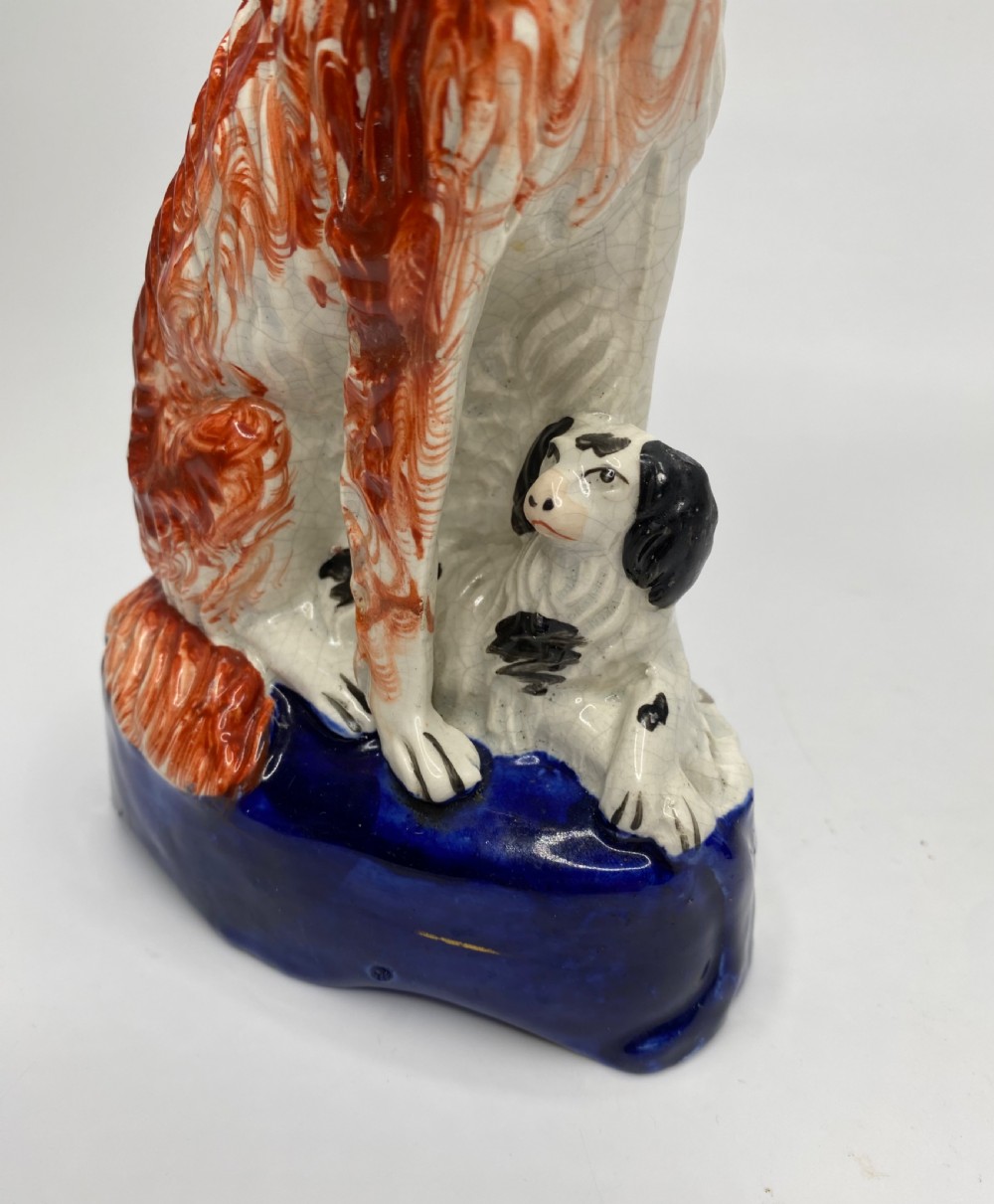 Pair Staffordshire Irish Setters, c. 1850. View VII