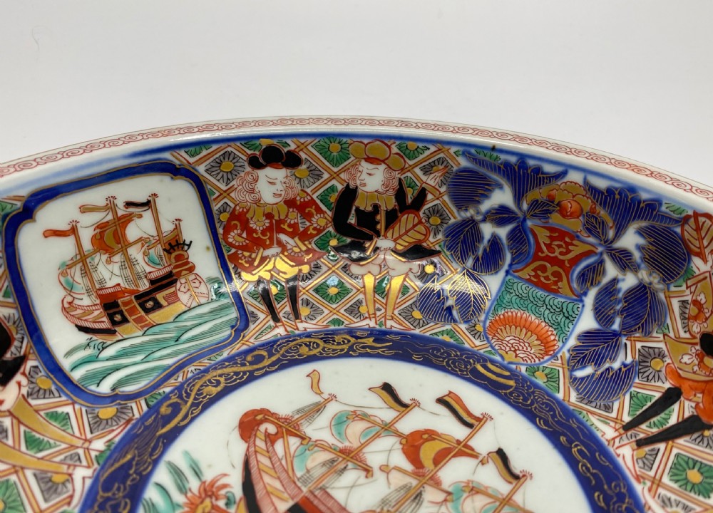 Imari Black Ship bowl, Japan, c. 1890, Meiji Period. View IV