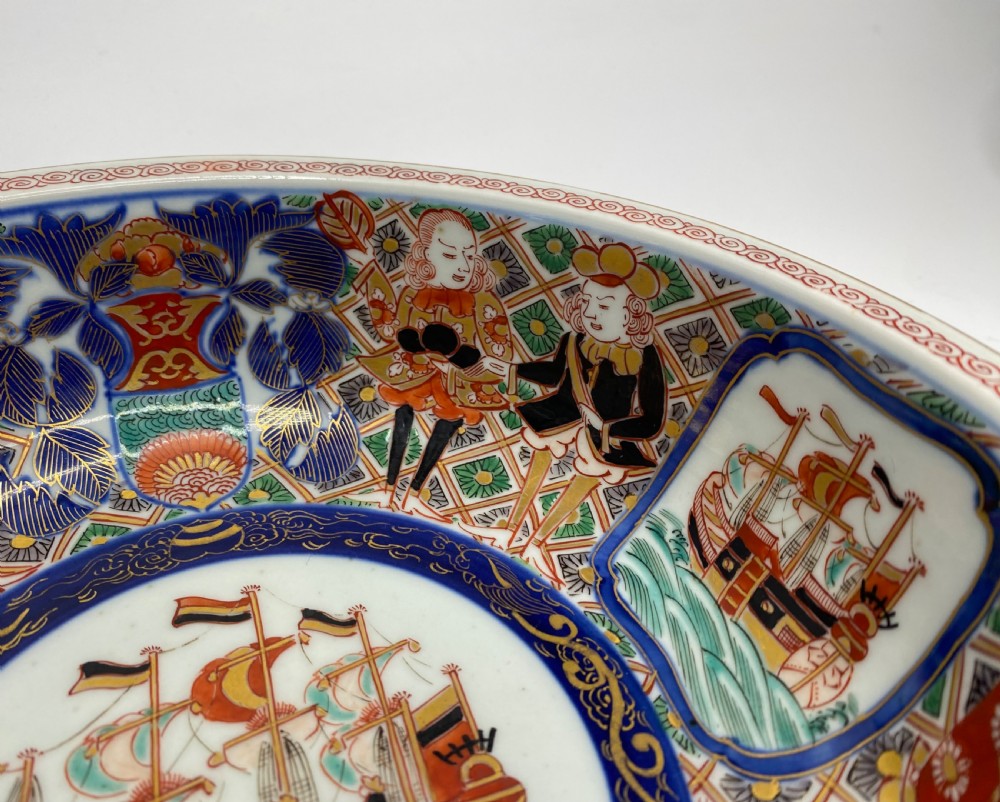 Imari Black Ship bowl, Japan, c. 1890, Meiji Period. View V