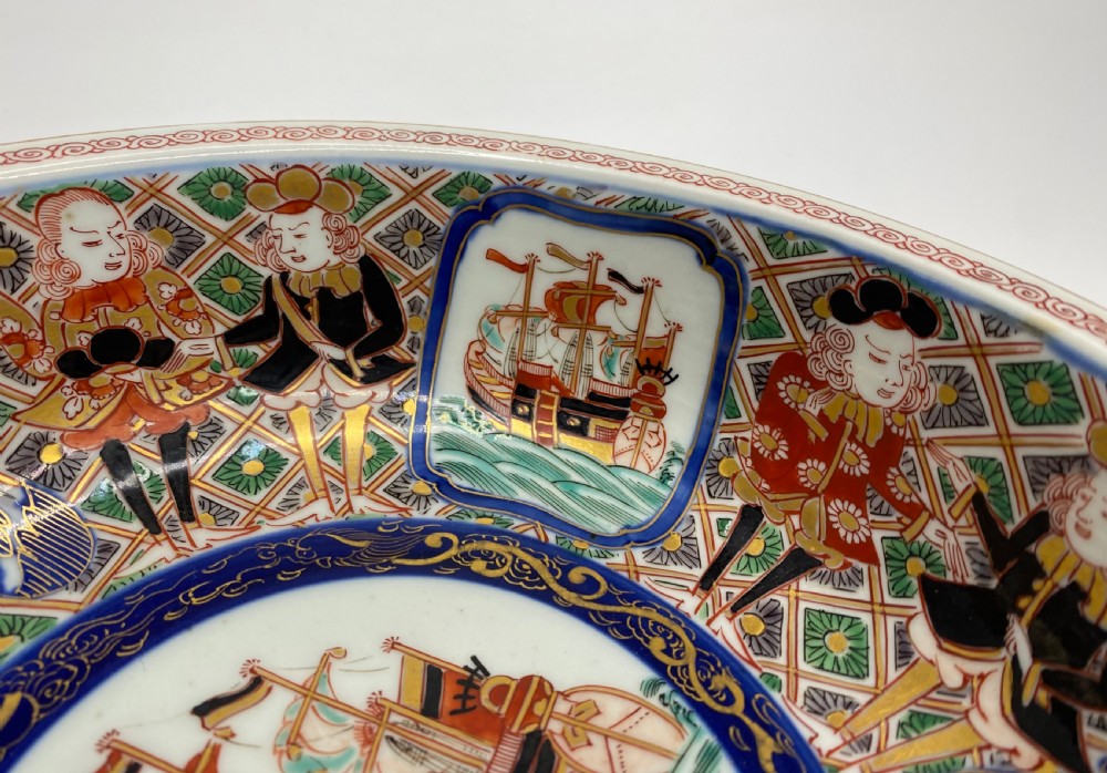 Imari Black Ship bowl, Japan, c. 1890, Meiji Period. View VI