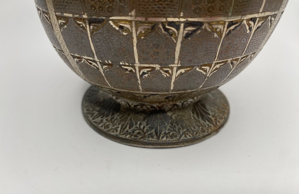 Bidri silver inlaid mortar, India, early 19th Century. View V