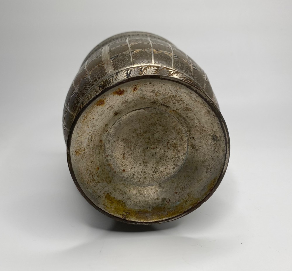 Bidri silver inlaid mortar, India, early 19th Century. View VI