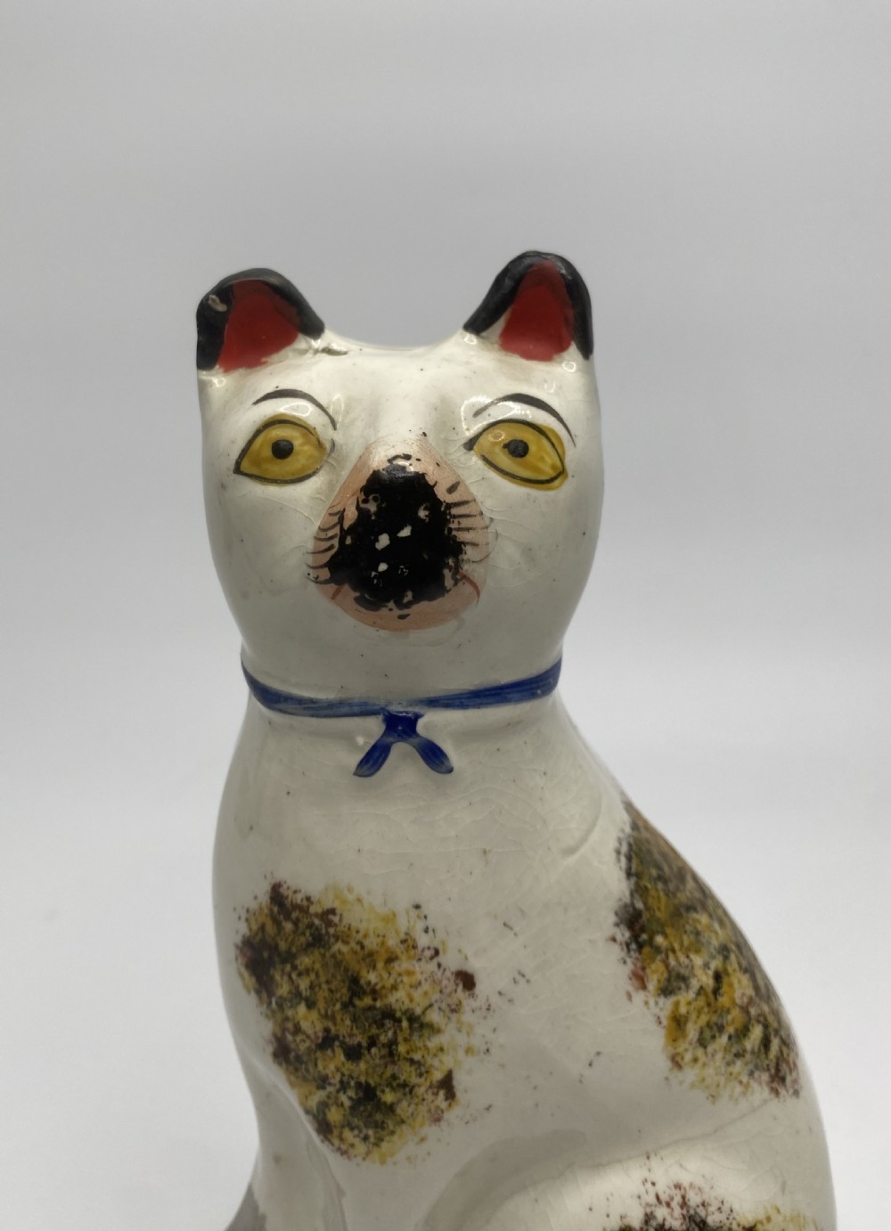 Pair Staffordshire pottery cats, c.1860. View VII