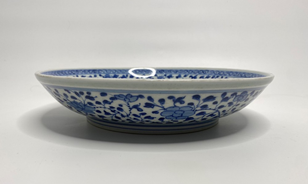 Chinese porcelain Lotus Bouquet dish, 18th Century. View III