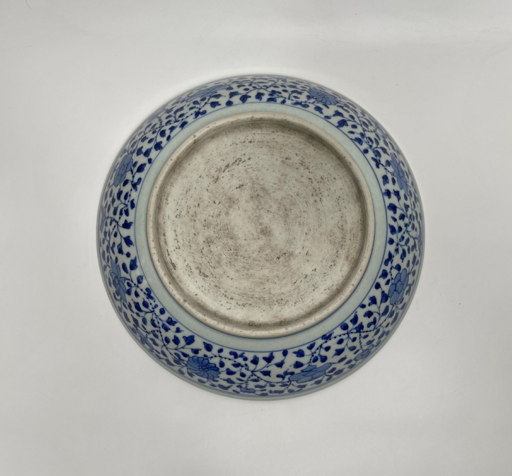 Chinese porcelain Lotus Bouquet dish, 18th Century. View V